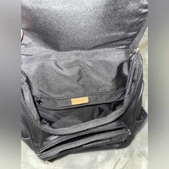 Black Leather Backpack - Picture 4 of 9